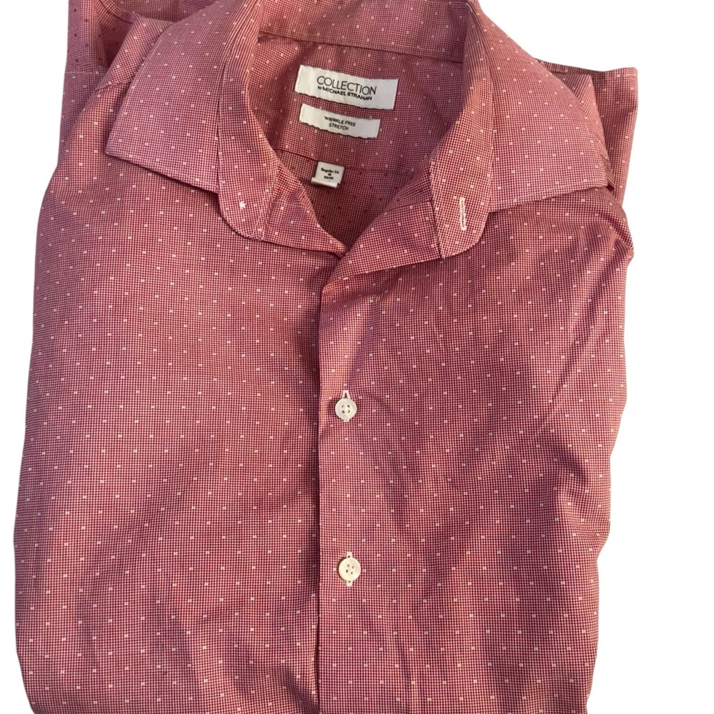 Collection B Men's Maroon Button Down Shirt